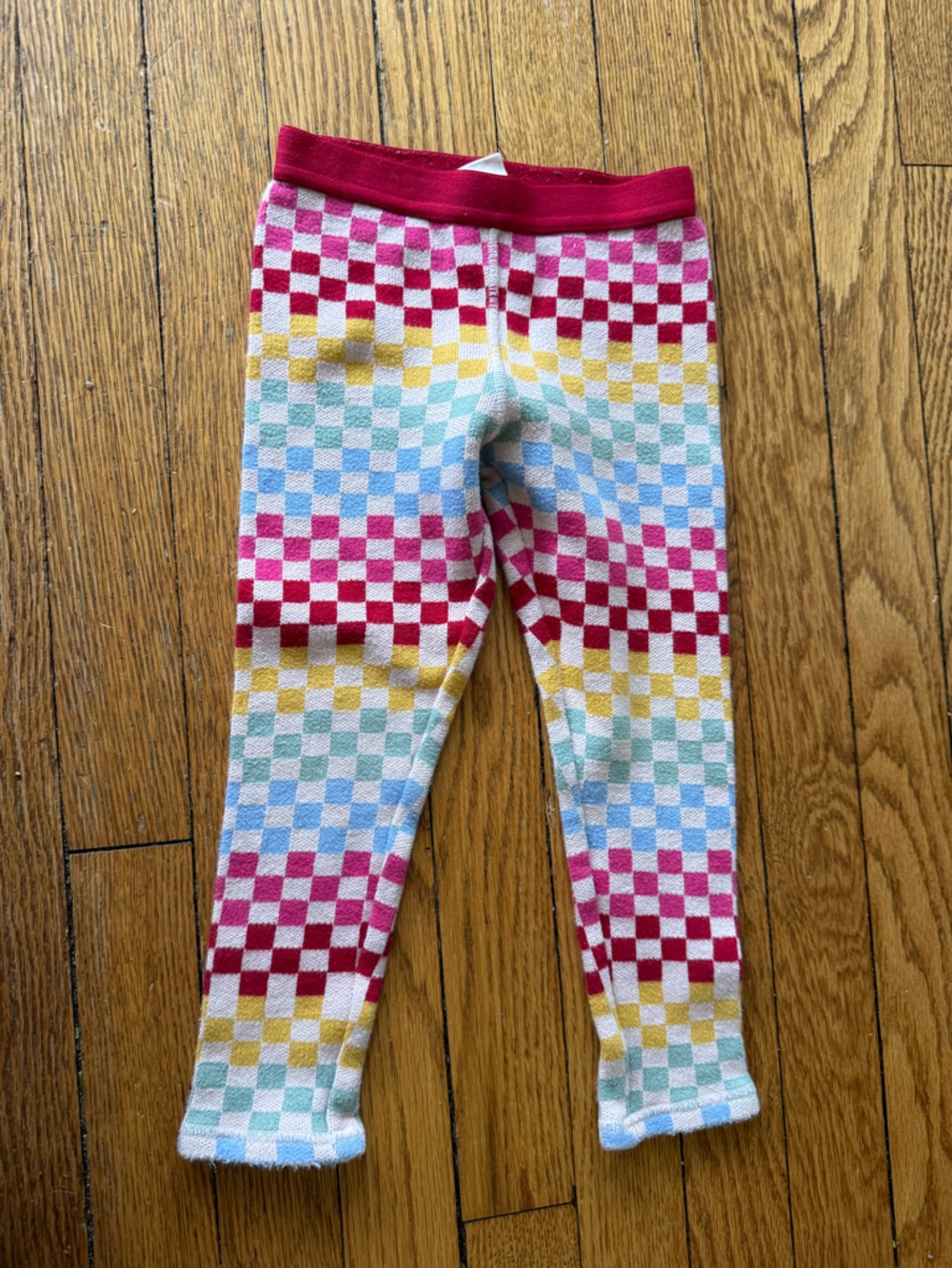 Tucker + Tate Multi-Color Checkerboard Knit Leggings - Size 2